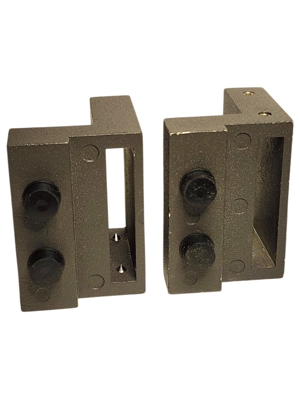 2pc Dark Gray carbon steel sliding barn door stoppers